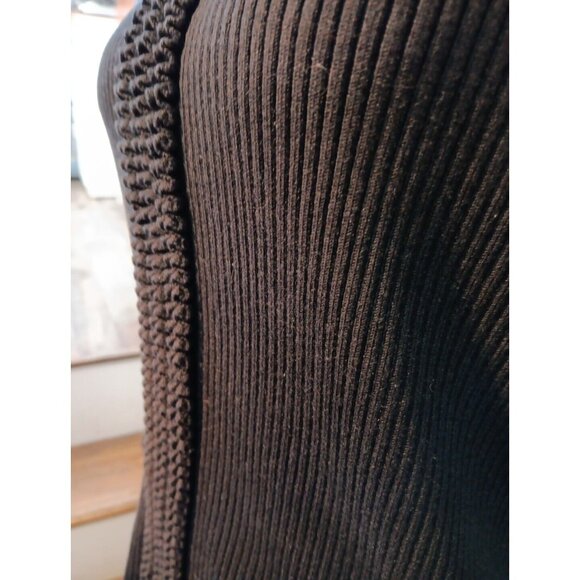 Vtg Ralph Lauren Sweater Womens Black Label Silk Blend Ribbed Knit L - Picture 4 of 10